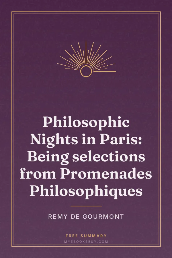 Cover of Philosophic Nights in Paris: Being selections from Promenades Philosophiques