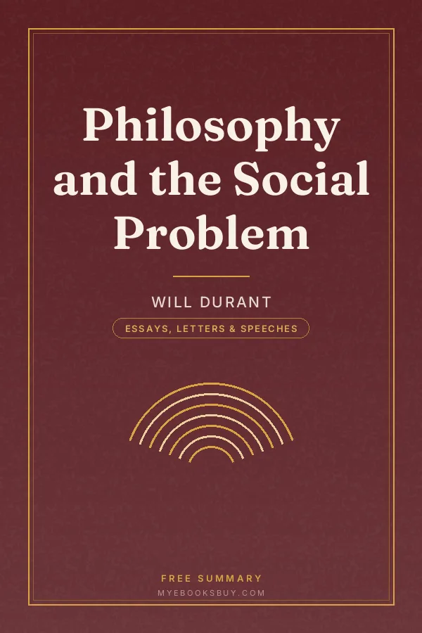 Cover of Philosophy and the Social Problem