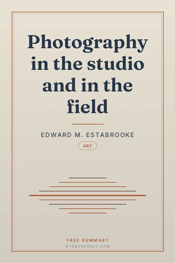 Cover of Photography in the studio and in the field