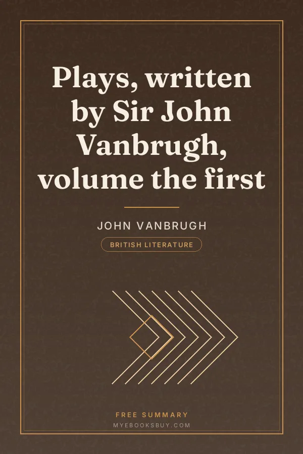 Cover of Plays, written by Sir John Vanbrugh, volume the first