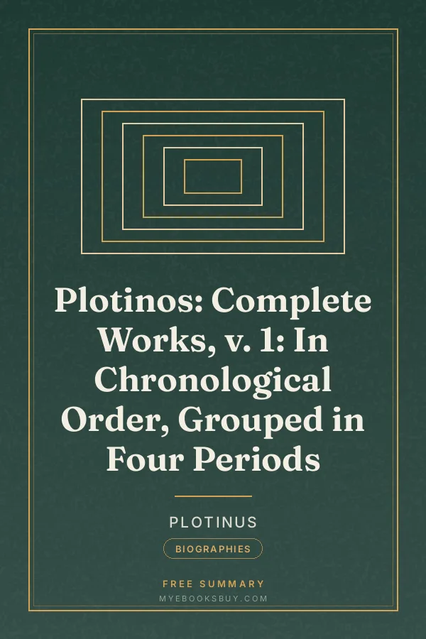 Cover of Plotinos: Complete Works, v. 1: In Chronological Order, Grouped in Four Periods