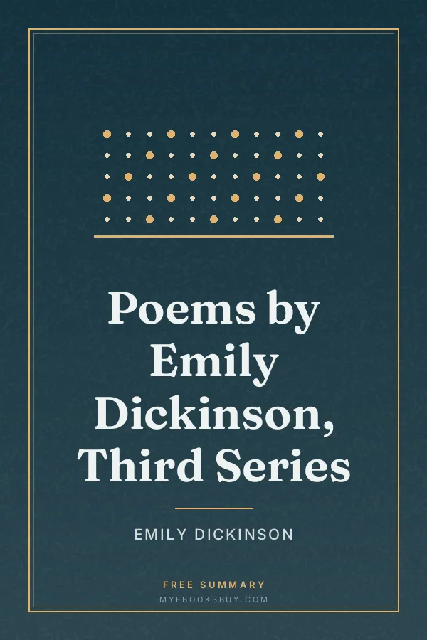 Cover of Poems by Emily Dickinson, Third Series