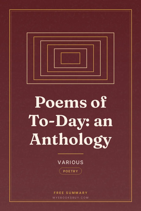 Cover of Poems of To-Day: an Anthology