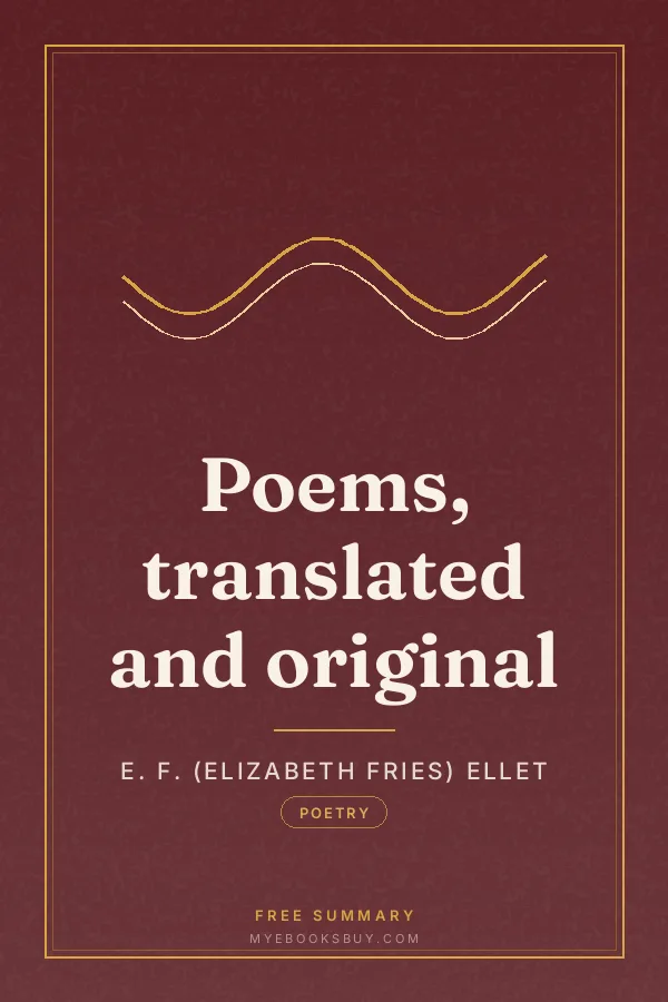 Cover of Poems, translated and original