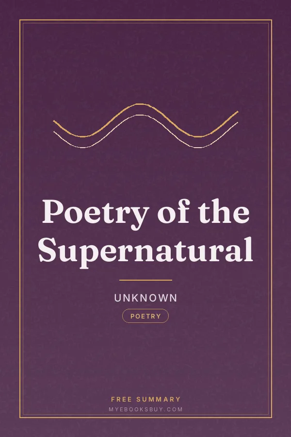 Cover of Poetry of the Supernatural