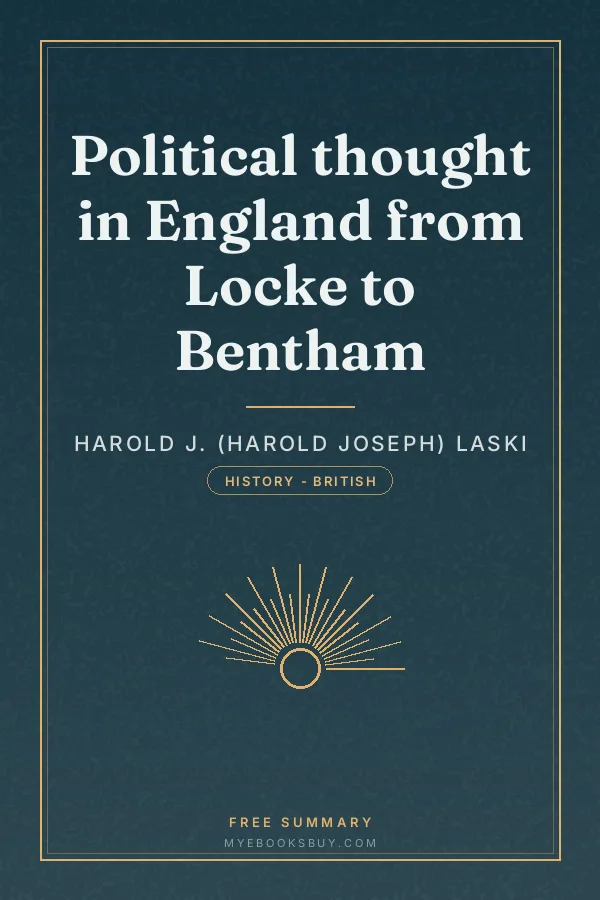 Cover of Political thought in England from Locke to Bentham