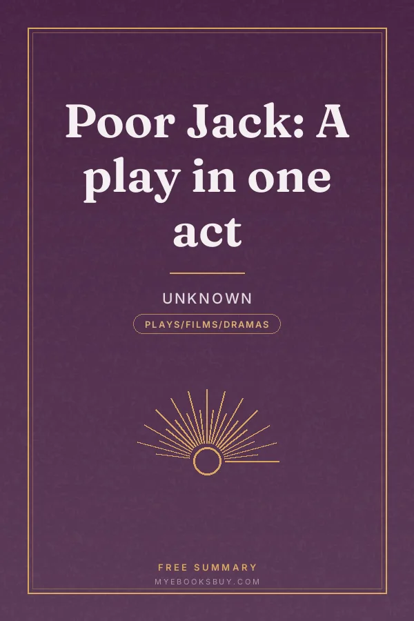 Cover of Poor Jack: A play in one act