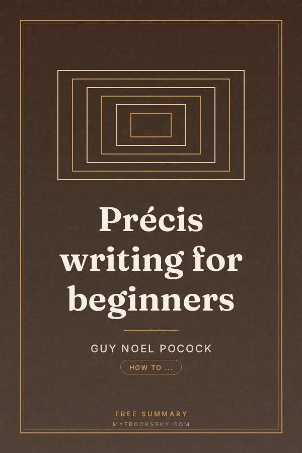 Cover of Précis writing for beginners