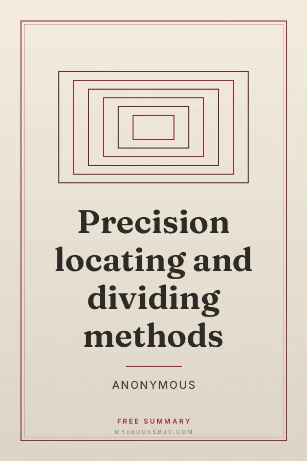 Cover of Precision locating and dividing methods
