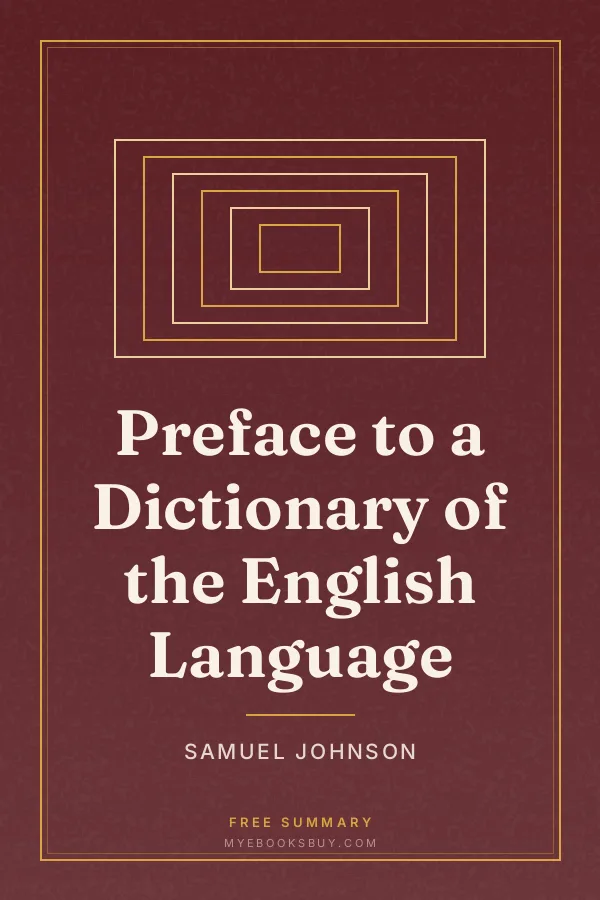 Cover of Preface to a Dictionary of the English Language