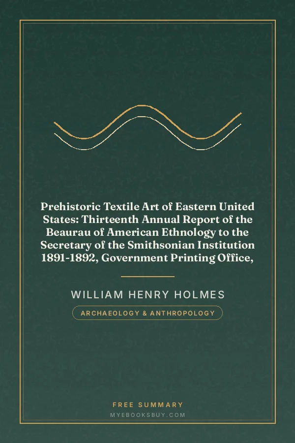 Cover of Prehistoric Textile Art of Eastern United States: Thirteenth Annual Report of the Beaurau of American Ethnology to the Secretary of the Smithsonian Institution 1891-1892, Government Printing Office, Washington, 1896, pages 3-46