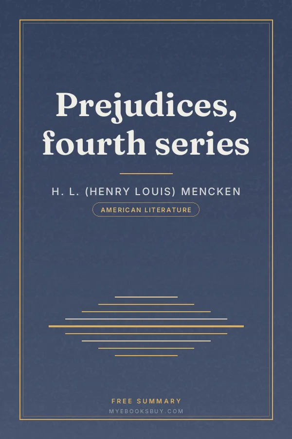 Cover of Prejudices, fourth series