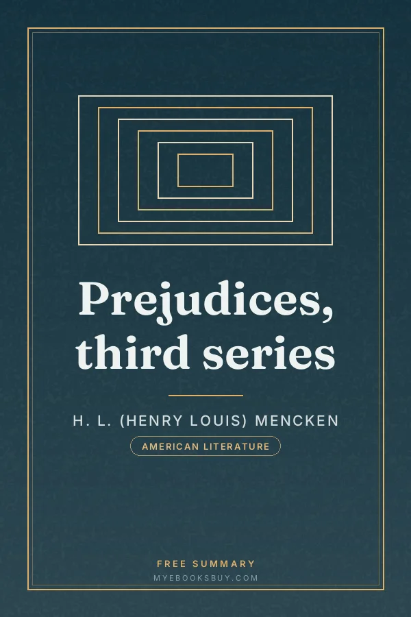 Cover of Prejudices, third series