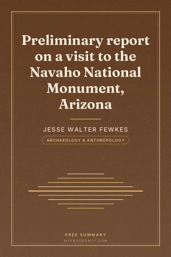 Cover of Preliminary report on a visit to the Navaho National Monument, Arizona