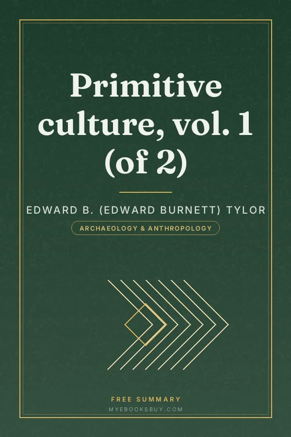 Cover of Primitive culture, vol. 1 (of 2)