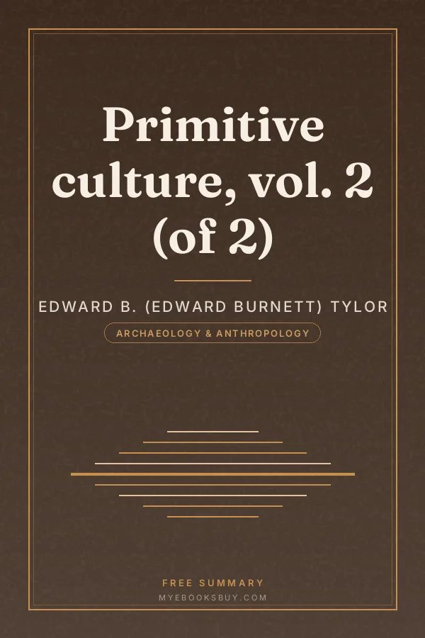Cover of Primitive culture, vol. 2 (of 2)