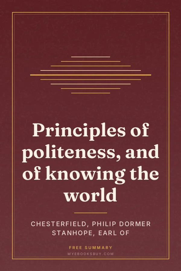 Cover of Principles of politeness, and of knowing the world