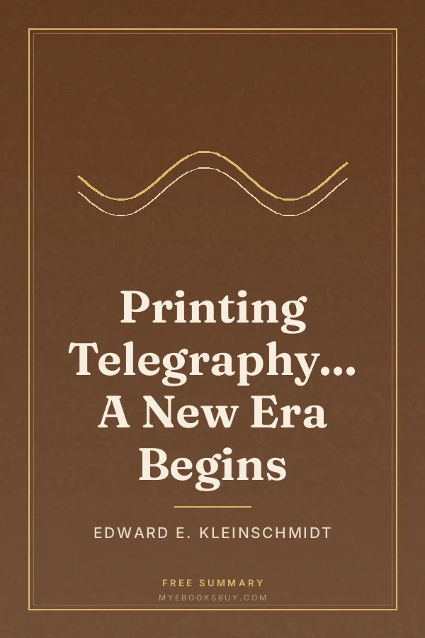Cover of Printing Telegraphy... A New Era Begins