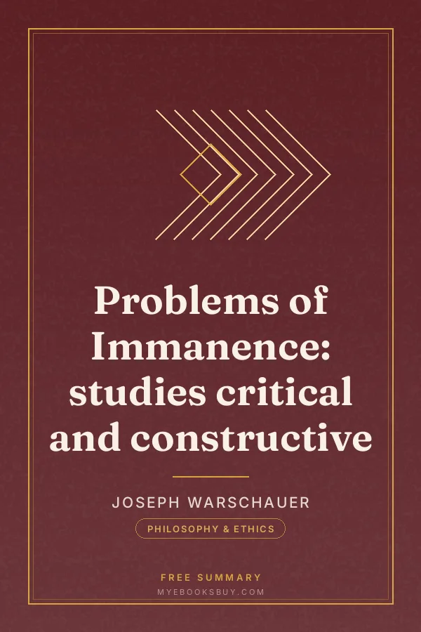 Cover of Problems of Immanence: studies critical and constructive