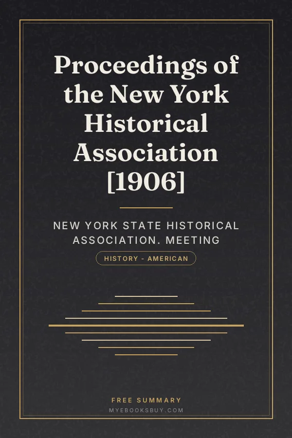 Cover of Proceedings of the New York Historical Association [1906]