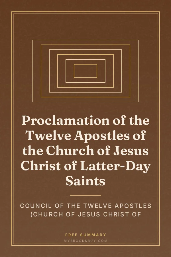 Cover of Proclamation of the Twelve Apostles of the Church of Jesus Christ of Latter-Day Saints