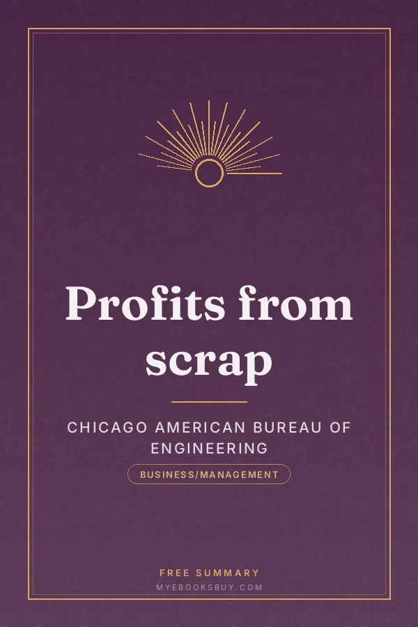 Cover of Profits from scrap