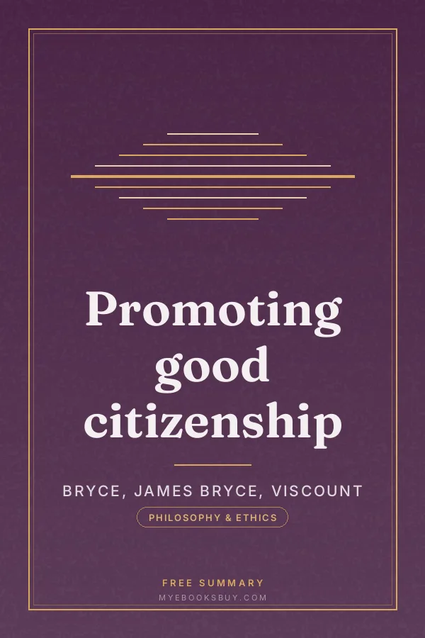 Cover of Promoting good citizenship
