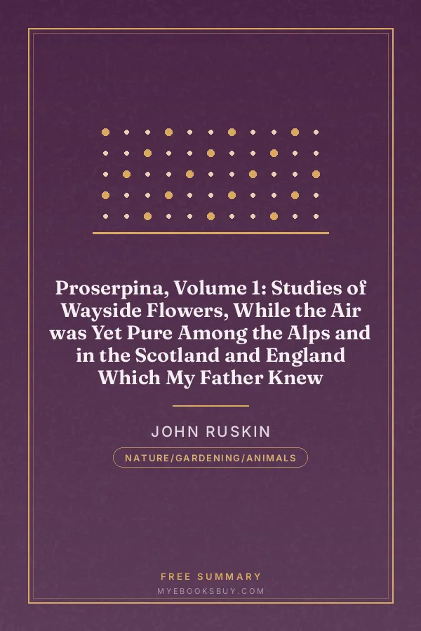 Cover of Proserpina, Volume 1: Studies of Wayside Flowers, While the Air was Yet Pure Among the Alps and in the Scotland and England Which My Father Knew
