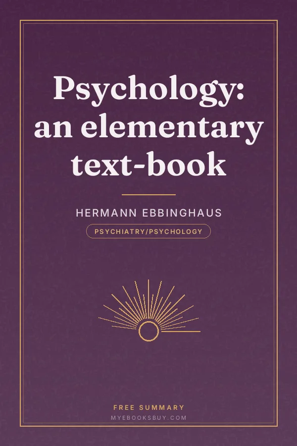 Cover of Psychology: an elementary text-book