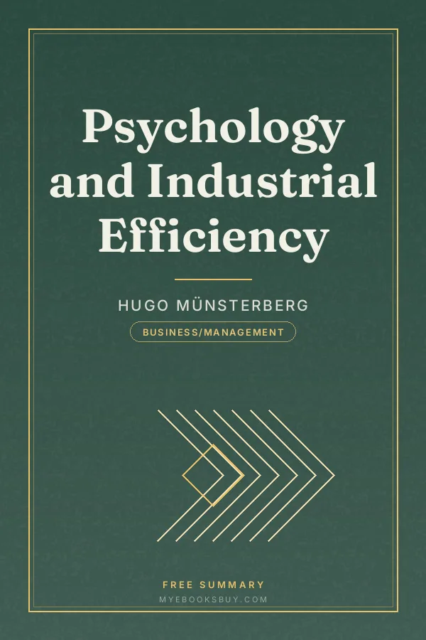 Cover of Psychology and Industrial Efficiency