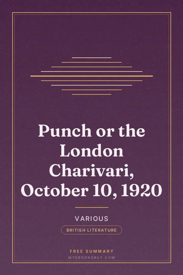 Cover of Punch or the London Charivari, October 10, 1920