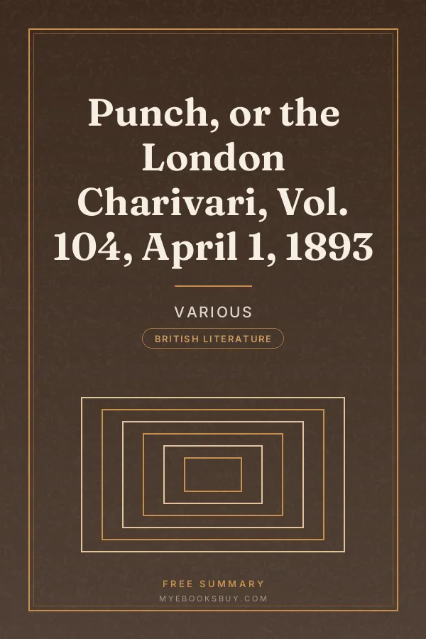 Cover of Punch, or the London Charivari, Vol. 104, April 1, 1893