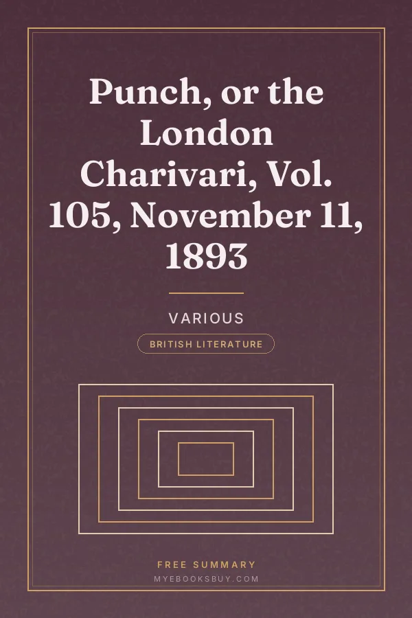 Cover of Punch, or the London Charivari, Vol. 105, November 11, 1893
