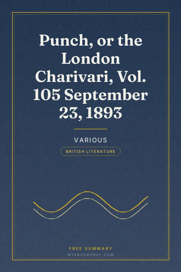 Cover of Punch, or the London Charivari, Vol. 105 September 23, 1893