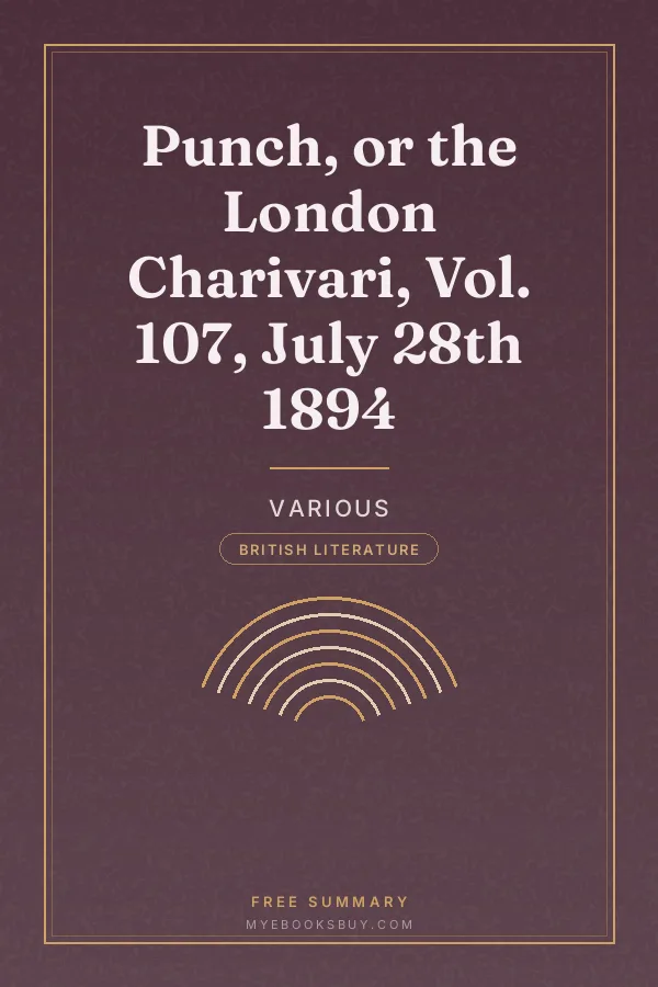 Cover of Punch, or the London Charivari, Vol. 107, July 28th 1894