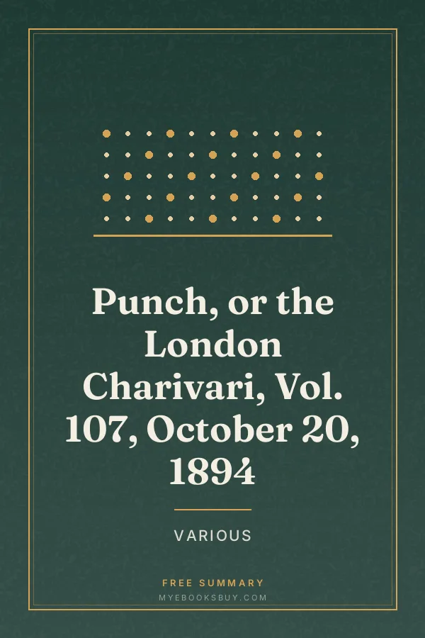 Cover of Punch, or the London Charivari, Vol. 107, October 20, 1894