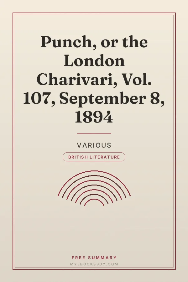 Cover of Punch, or the London Charivari, Vol. 107, September 8, 1894