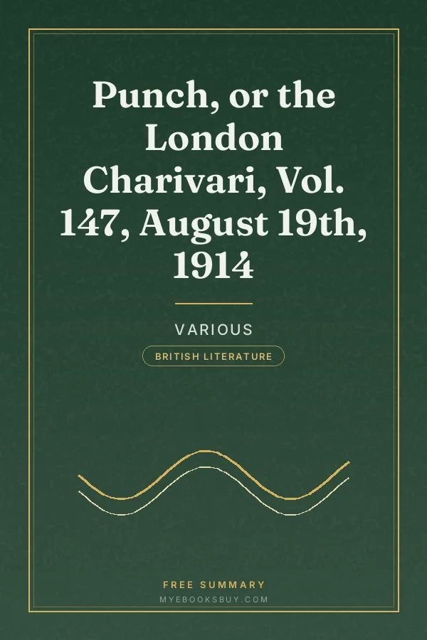Cover of Punch, or the London Charivari, Vol. 147, August 19th, 1914