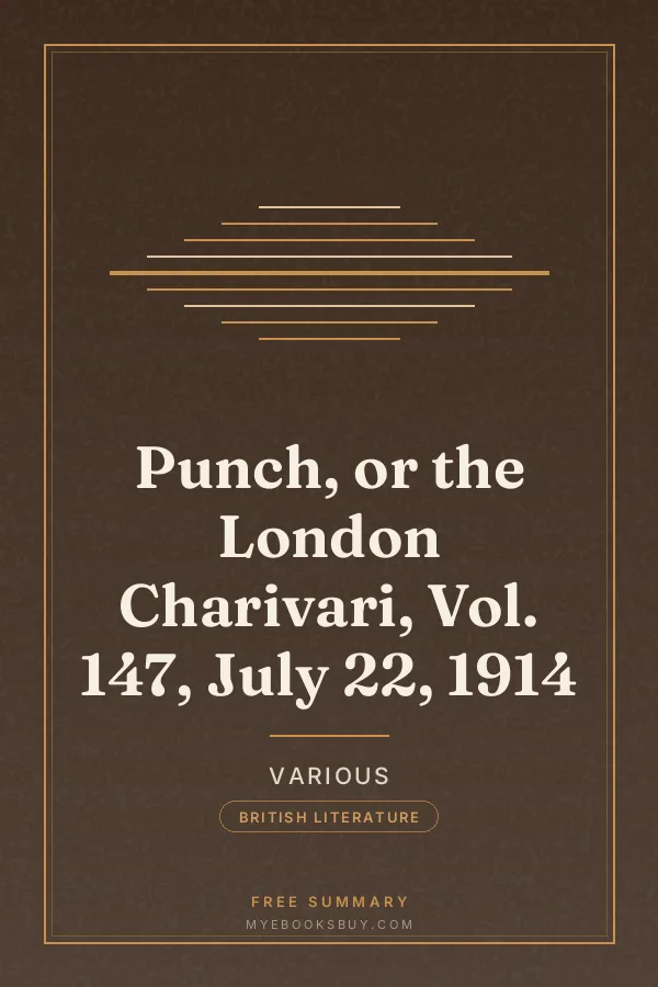 Cover of Punch, or the London Charivari, Vol. 147, July 22, 1914