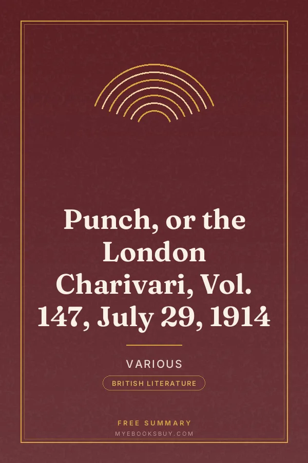Cover of Punch, or the London Charivari, Vol. 147, July 29, 1914