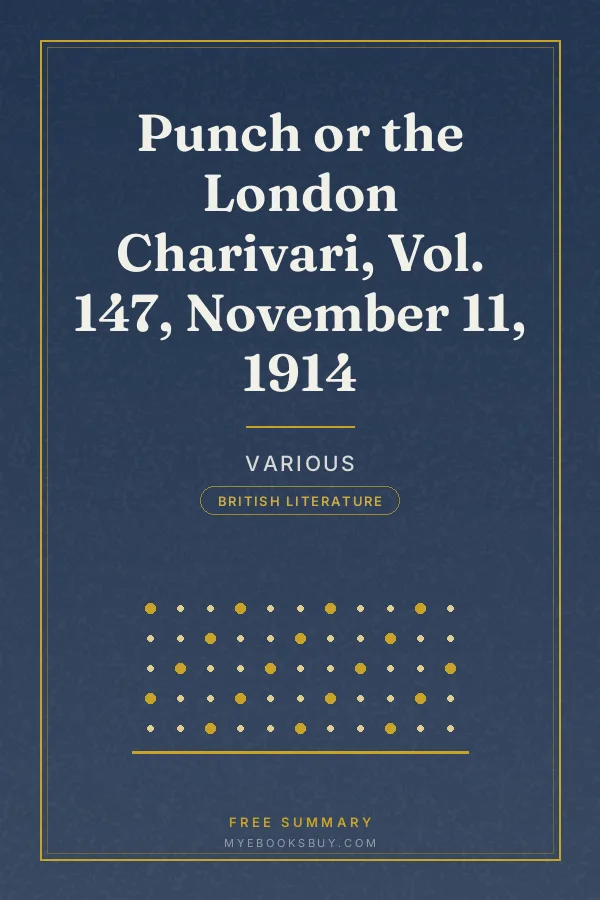 Cover of Punch or the London Charivari, Vol. 147, November 11, 1914