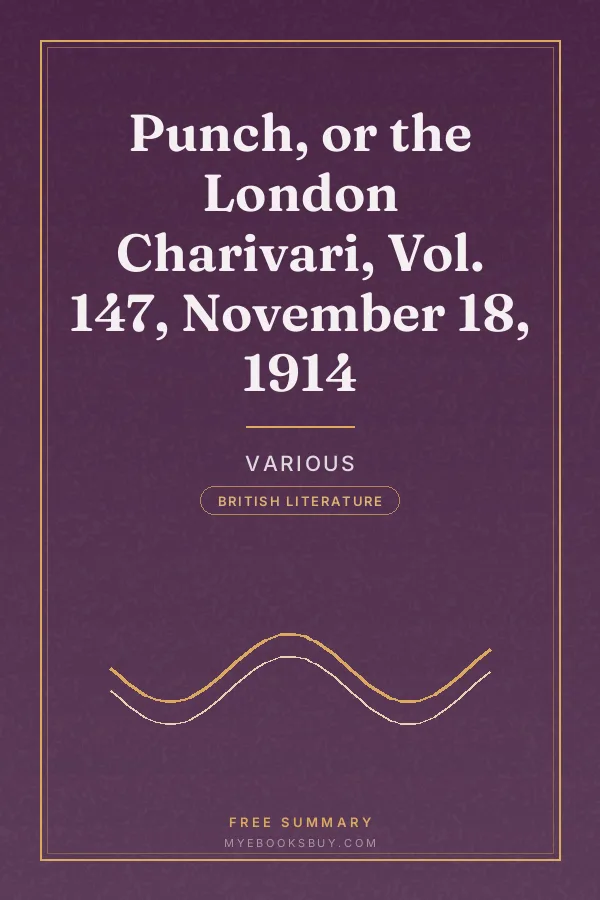 Cover of Punch, or the London Charivari, Vol. 147, November 18, 1914