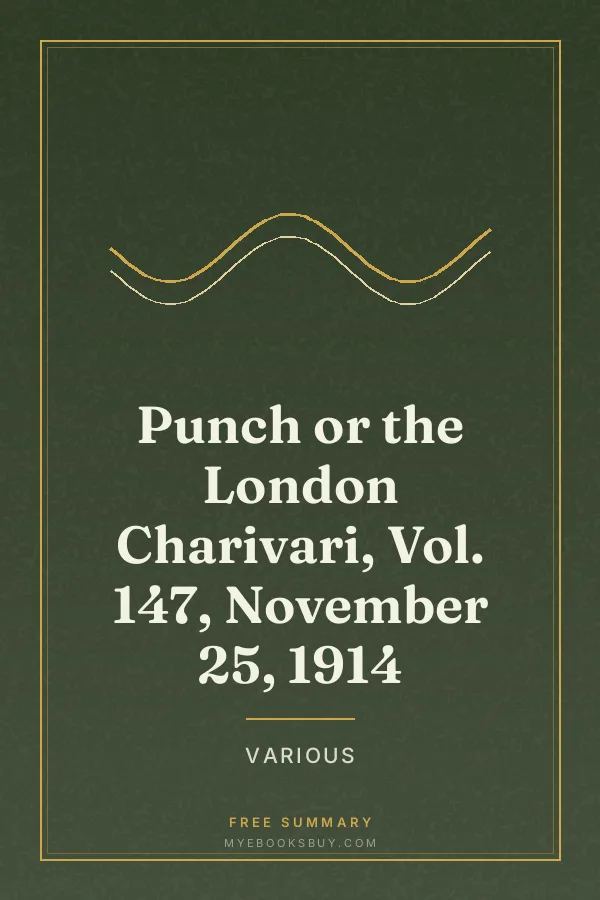 Cover of Punch or the London Charivari, Vol. 147, November 25, 1914