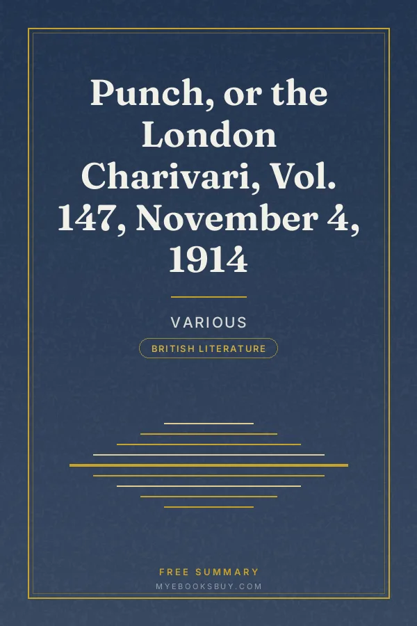 Cover of Punch, or the London Charivari, Vol. 147, November 4, 1914