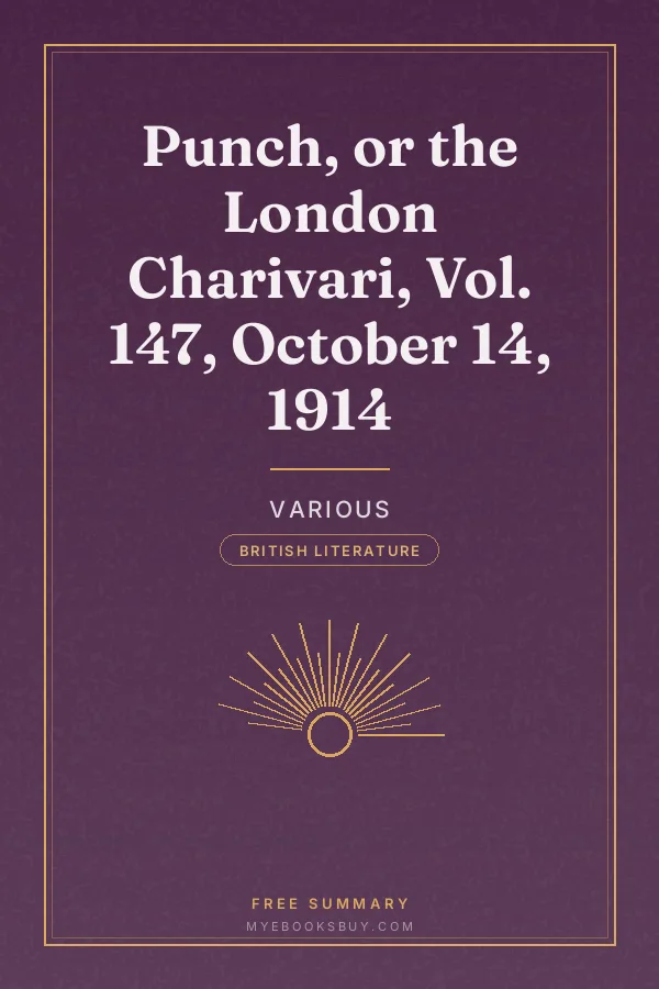 Cover of Punch, or the London Charivari, Vol. 147, October 14, 1914