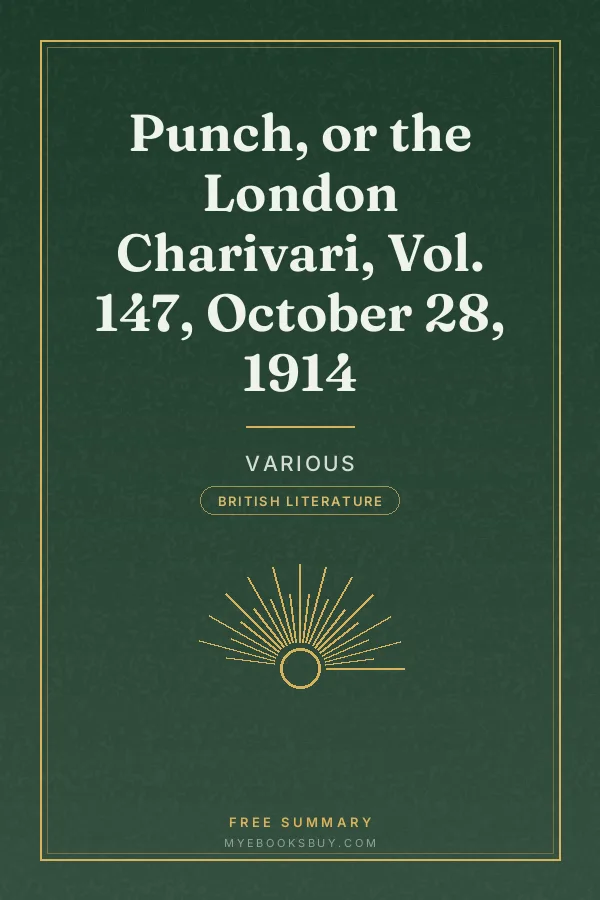 Cover of Punch, or the London Charivari, Vol. 147, October 28, 1914