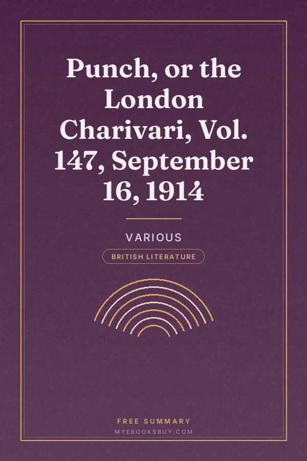 Cover of Punch, or the London Charivari, Vol. 147, September 16, 1914