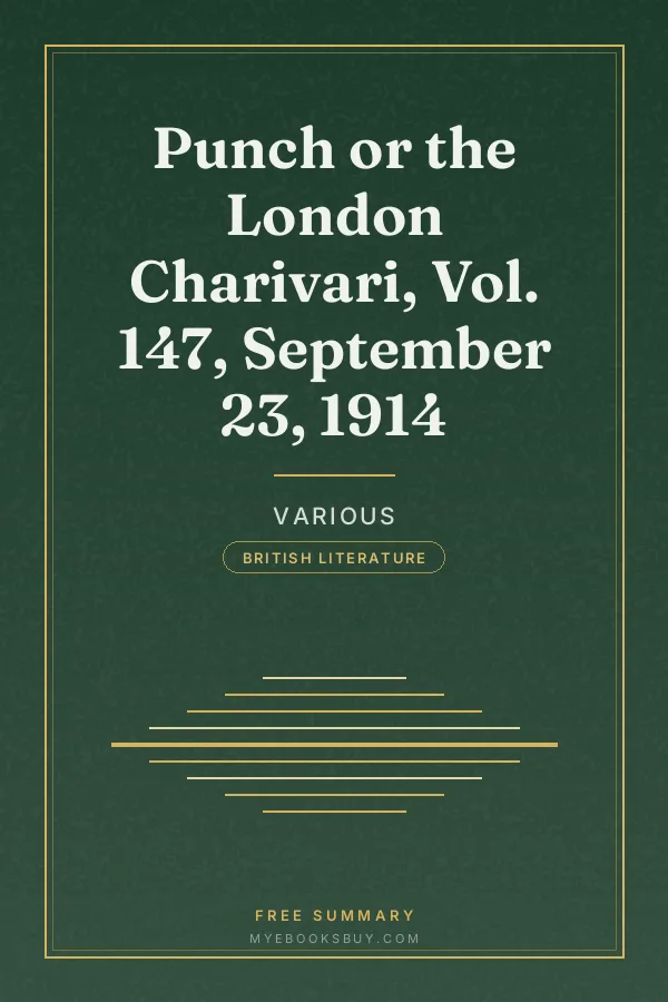 Cover of Punch or the London Charivari, Vol. 147, September 23, 1914