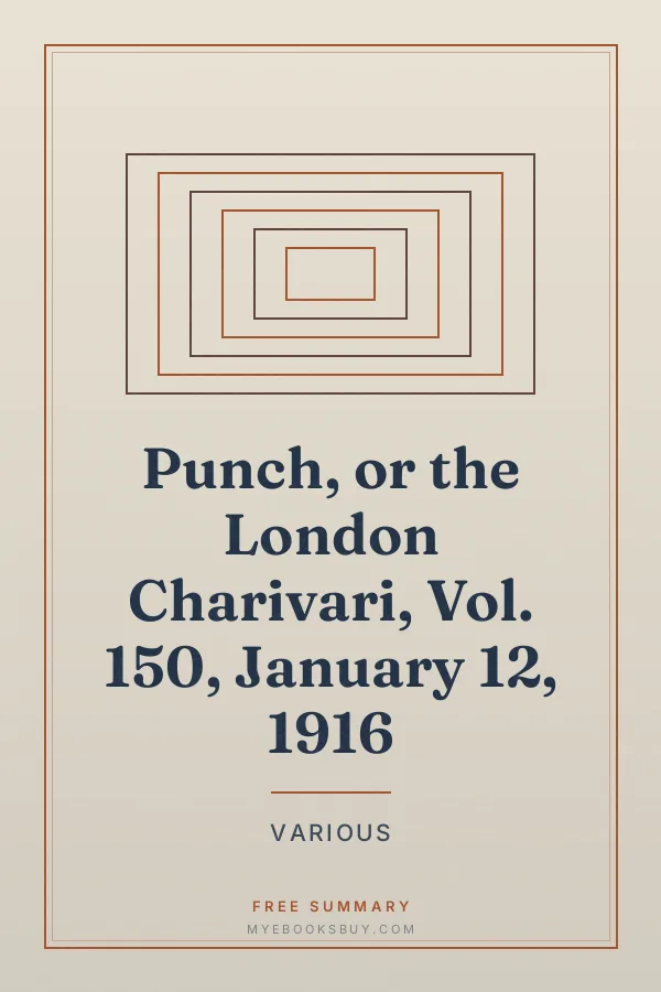 Cover of Punch, or the London Charivari, Vol. 150, January 12, 1916