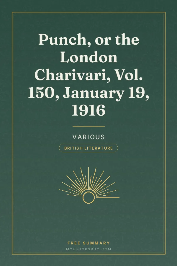 Cover of Punch, or the London Charivari, Vol. 150, January 19, 1916